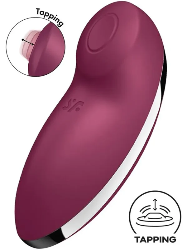 Satisfyer Tap & Climax 2 Vibrator Red Klitoris vibraattori