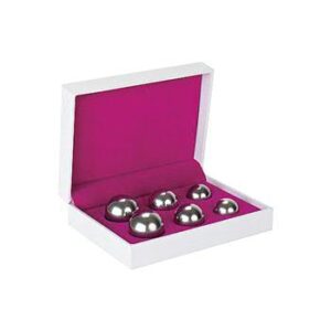Shots Toys - Metalliset treenikuulat, 6 kpl, lantionpohjalihakset, virtsankarkailu, lirauttelu, treeni, metallikuulat