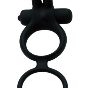 TOYZ4LOVERS Timeless Dual Ring Black Penisrengas jäniksenkorvilla