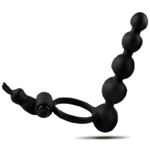 TOYZ4LOVERS Vibrating Cock Ring With Anal Dildo Kaksoispenetraatio