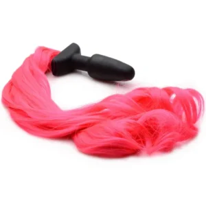 Tailz Hot Pink Pony Tail Anal Plug Medium Anaalitappi hännällä