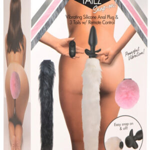 Tailz Vibrating Anal Plug & 3 Tails With Remote Control Anaalitappi setti