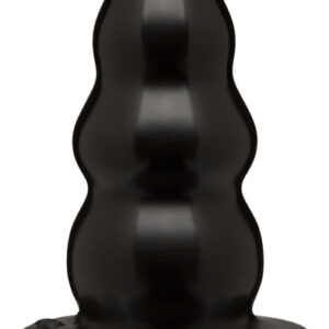 The Classics Triple Ripple Butt Plug Large Black Anaalitappi