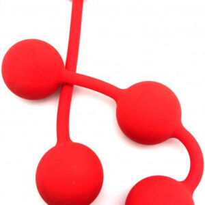 The Red Anal Balls Quartet Red 40,5 cm Paksut anaalihelmet