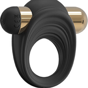Vibrating C-Ring Black & Gold Penisrengas vibraattorilla