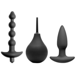 XR Play Hard 4 Piece Silicone Anal Kit Värisevä anaalitappi