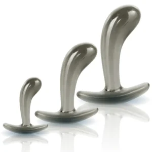 Black Axinite Anal Plug Set Smoke Anaalitappi setti