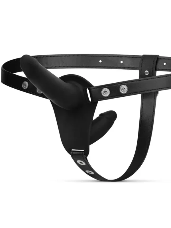 Double-Sided Strap-On Dildo Black Tupla dildo strap-on