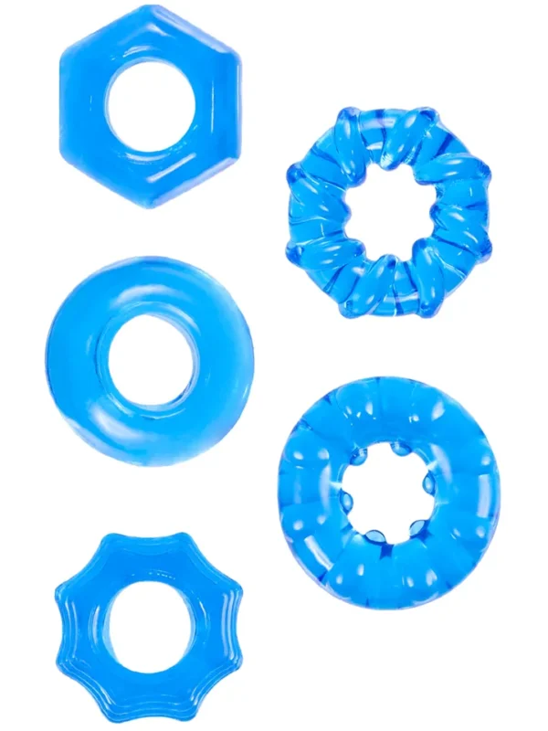 Hardcore Powerful Coch Ring Set Blue Penisrengas paketti