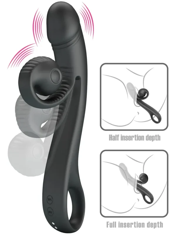 Love Romance Selma Snail Rabbit Black G-piste vibraattori