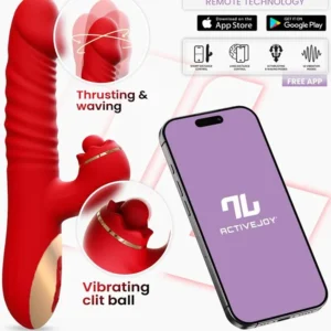 Ascen Thrusting & Waving Vibe With App Sovelluksella ohjattava rabbit-vibraattori