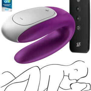 Satisfyer Double Fun Purple Sovelluksella ohjattava parivibraattori