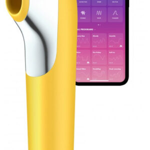 Satisfyer Dual Love Yellow Sovelluksella ohjattava klitoriskiihotin