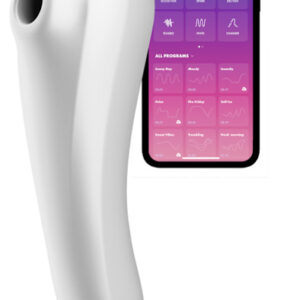Satisfyer Dual Pleasure White Sovelluksella ohjattava klitoriskiihotin