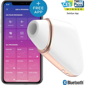 Satisfyer Love Triangle White Sovelluksella ohjattava klitoriskiihotin