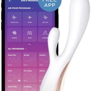 Satisfyer Mono Flex White Sovelluksella ohjattava rabbit-vibraattori