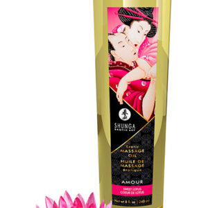 Shunga Massage Oil Amour Sweet Lotus 240ml Lotus Hierontaöljy