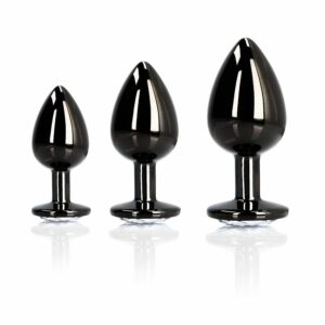 Ouch Metallinen Anaalitappi Koristekivellä – Gunmetal