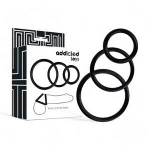 Silikoninen penisrenkaat‑setti, 3 kokoa – Massive Erection