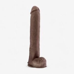 Blush Novelties Au Naturel Daddy XXL Dildo 35 cm – Realistinen Suklaanruskea, Imukupilla