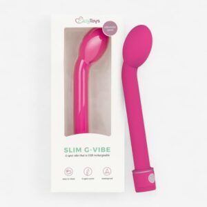 Easy Toys Slim Curve – Ladattava G-piste Vibraattori 21 cm, Pinkki