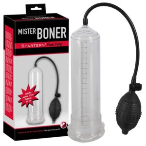 Mister Boner Starters Power Pump – Penispumppu aloittelijalle 22 cm, kirkas