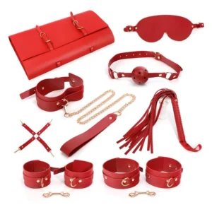 7-pcs Bondage Set With Bag Red Bondage kitti