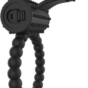 A-Gusto Vibrating Penis Ring Black Penisrengas vibraattorilla