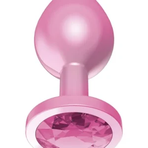 Anodyzed Anal Plug Pink With Jewel Small Anaalitappi metallia