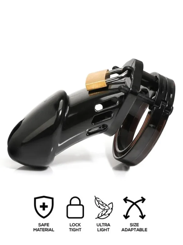 Chastity Cage Long Black Siveyshäkki