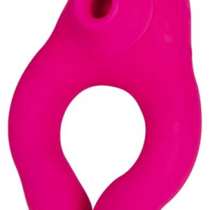 Duo Vibrating Cock Ring With Air Pressure Pink Penisrengas vibraattorilla
