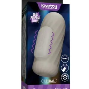 Knights Ring Vibrating Dual Purpose Sleeve-Spiral Värisevä peniksenpidentäjä