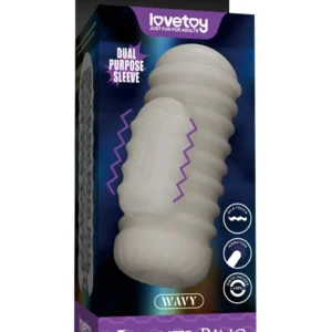 Knights Ring Vibrating Dual Purpose Sleeve-Wavy Värisevä peniksenpidentäjä