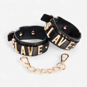 LateToBed Slave Nilkkakahleet Kultaketjulla – Säädettävät ja Tyylikkäät