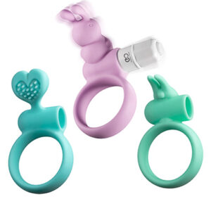 NMC Love Vibrating Silicone Penis Ornament 3pcs Penisrengas vibraattorilla