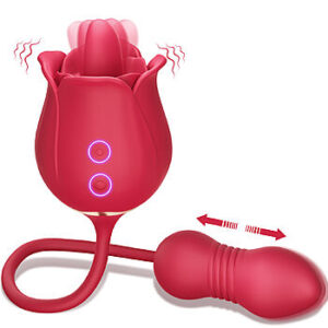 SOHIMI Rose Toy 3 in 1 - Vibraattori klitoriskiihottimella, kiihotin, ruusu, silikoninen, eroottinen, kaunis