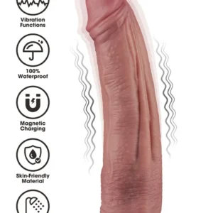 Vibrating Dual Density Power Cock 26,8 cm Värisevä dildo