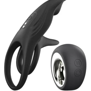 Duet Pulse C-ring With Remote Penisrengas vibraattorilla