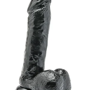 Get Real Dildo With Balls Black 18 cm Realisitinen dildo
