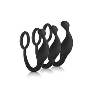 Jet Horny - Prostatastimulaattori penisrenkaalla, 3 kpl, erektioapu, silikoninen, taipuisa, kestävä, laadukas, eturauhanen