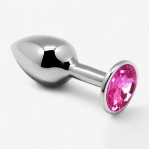 Luxe Metallinen Anaalitappi – Pinkki Jalokivi (S)