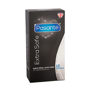 Pasante Extra Safe - Kondomi, 12 kpl, paksu, vegaaninen, lateksi