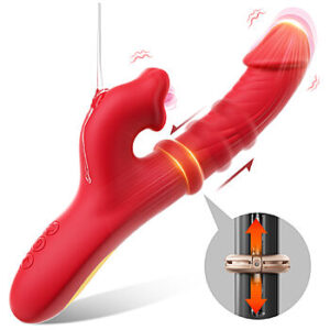 SOHIMI Red Devil - 4 in 1 vibraattori, thrusting, liukuva, rengas, vibration, silikoninen, laadukas, hiljainen