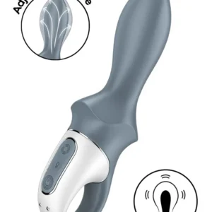 Satisfyer Air Pump Booty 1 Grey Anaalidildo vibraattorilla