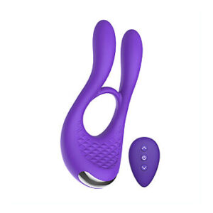 Toy Joy Joy Ride to Paradise - Värisevä penisrengas, kolmella moottorilla, kaukosäätimellä, pareille, silikoninen, lila