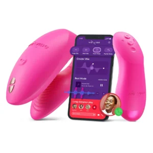 We-Vibe Chorus Pro Electric Pink Sovelluksella ohjattava parivibraattori