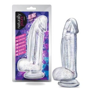 Blush Novelties Crystal Bling Luxe – Kimalteleva Realistinen Dildo Imukupilla (19 cm)