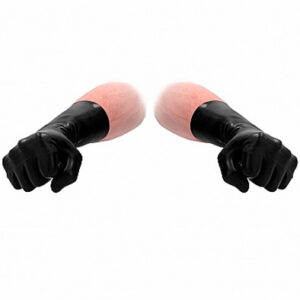 Fist It Latex Short Gloves Black Fisting hanskat