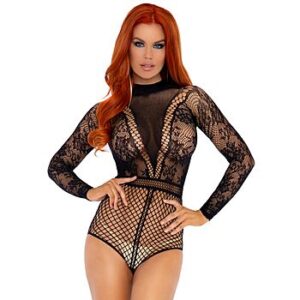 Leg Avenue - Lace snap crotch bodysuit