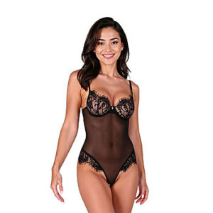 Passion Zovel - Sexy Body, musta, eroottinen, pitsi, kaarituet, kokonaisuus, hekumallinen